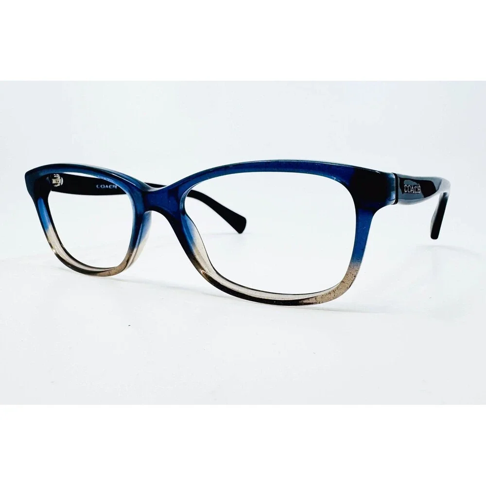 Coach Eyeglasses Womens Blue Denim Taupe Glitter Gradient HC 6089 51-16-135